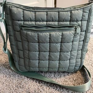 Urban Expressions Quilted Green Crossbody Bag